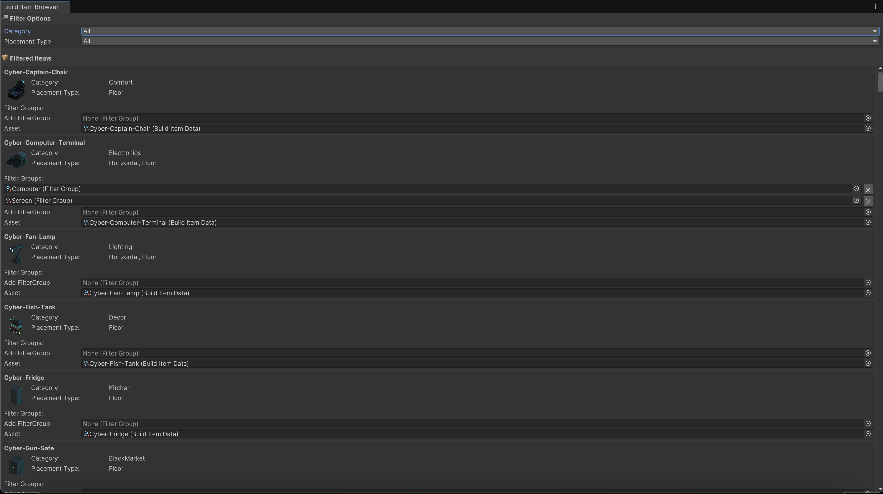 Build Item Data Viewer